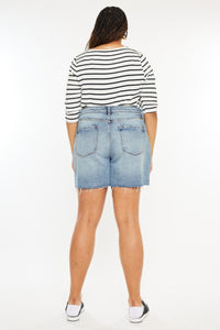 Thumbnail for Kancan Full Size Raw Hem High Waist Denim Shorts