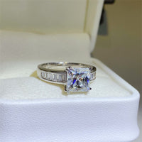 Thumbnail for 3 Carat Moissanite 925 Sterling Silver Square Shape Ring