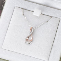 Thumbnail for 925 Sterling Silver Inlaid Moissanite Infinity Pendant Necklace