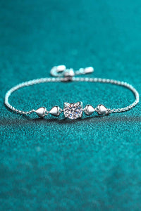 Thumbnail for 1 Carat Moissanite Heart Bracelet