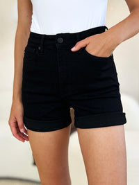 Thumbnail for Judy Blue Full Size High Waist Tummy Control Cuffed Denim Shorts