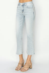 Thumbnail for RISEN Full Size Mid Rise Cropped Flare Jeans