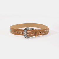 Thumbnail for PU Leather Rhinestone Belt