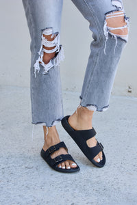 Thumbnail for Forever Link Double Buckle Open Toe Sandals