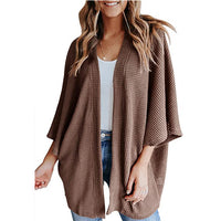 Thumbnail for Bat Sleeve Waffle Gerson Women's Cardigan