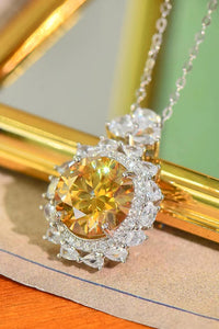 Thumbnail for 5 Carat Yellow Moissanite Pendant Necklace