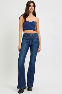 Thumbnail for RISEN Full Size High Rise Flare Jeans with Pockets