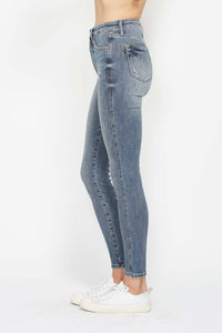 Thumbnail for Judy Blue Full Size Tummy Control Contrast Wash Skinny Jeans