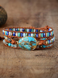 Thumbnail for Triple-Layer Natural Stone Bracelet