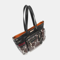 Thumbnail for Nicole Lee USA Geometric Pattern Large Handbag