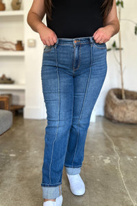 Thumbnail for Judy Blue Full Size High Waist Front Seam Detail Straight Jeans