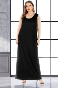 Thumbnail for Plus Size Scoop Neck Maxi Tank Dress