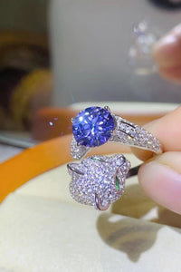 Thumbnail for 2 Carat Moissanite Adjustable Animal Bypass Ring