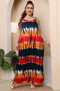 Thumbnail for Plus Size Tie-Shoulder Maxi Dress