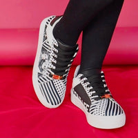 Thumbnail for Nicole Lee USA Printed Vegan Leather Lace Up Sneaker