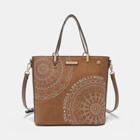 Thumbnail for Nicole Lee USA Metallic Stitching Embroidery Inlaid Rhinestone Tote Bag