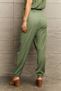 Thumbnail for Perfee Tie Waist Long Pants with Pocket