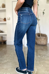 Thumbnail for Judy Blue Full Size High Waist Rigid Magic Heavy Destroy Straight Jeans