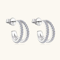 Thumbnail for Moissanite 925 Sterling Silver C-Hoop Earrings