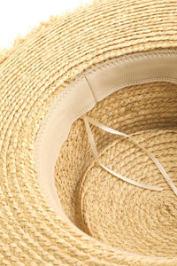 Thumbnail for Fame Straw Braided Pork Pie Hat