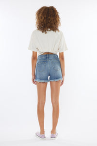 Thumbnail for Kancan High Rise Frayed Hem Denim Shorts