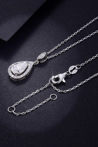 Thumbnail for 1.5 Carat Moissanite 925 Sterling Silver Teardrop Necklace