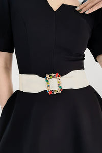 Thumbnail for Multicolored Leaf Buckle Elastic Belt