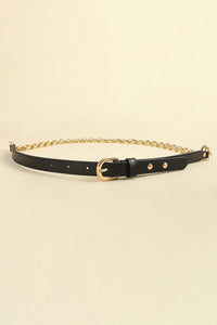 Thumbnail for PU Leather Chain Belt