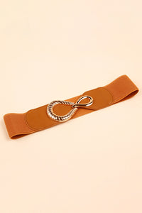 Thumbnail for Ribbed Alloy Buckle Elastic Belt