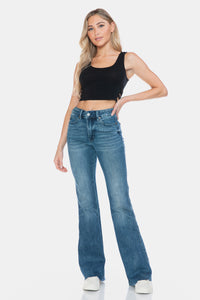 Thumbnail for Judy Blue Full Size Tummy Control Cut Hem Flare Jeans