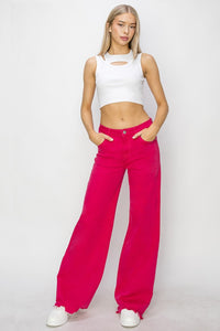 Thumbnail for RISEN High Rise Wide Leg Jeans