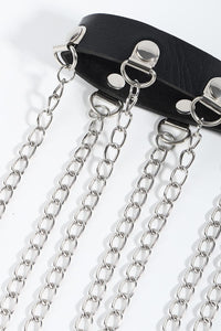 Thumbnail for Fringed Chain PU Leather Belt