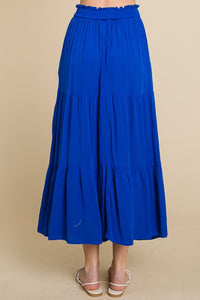 Thumbnail for Culture Code Full Size Frill Ruched Midi Skirt