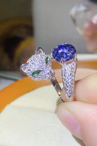 Thumbnail for 2 Carat Moissanite Adjustable Animal Bypass Ring