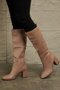 Thumbnail for East Lion Corp Block Heel Knee High Boots