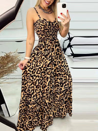 Thumbnail for Leopard Sweetheart Neck Cami Dress