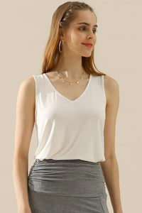 Thumbnail for Ninexis Full Size V-Neck Curved Hem Tank