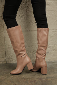 Thumbnail for East Lion Corp Block Heel Knee High Boots