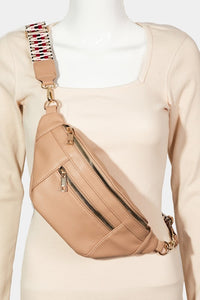 Thumbnail for Fame PU Leather Crossbody Bag with Removable Strap