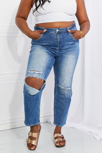 Thumbnail for RISEN Full Size Emily High Rise Relaxed Jeans