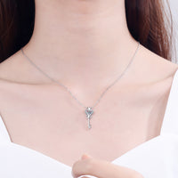 Thumbnail for Key Shape Moissanite 925 Sterling Silver Necklace