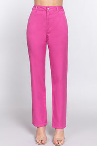 Thumbnail for ACTIVE BASIC High Waist Straight Twill Pants