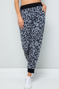 Thumbnail for Celeste Full Size Leopard Contrast Sweatpants