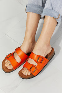 Thumbnail for MMShoes Feeling Alive Double Banded Slide Sandals in Orange