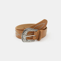 Thumbnail for PU Leather Rhinestone Belt