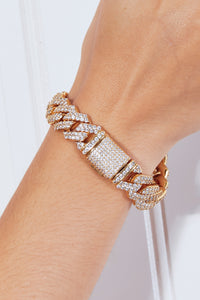 Thumbnail for Alloy Inlaid Zircon Bracelet