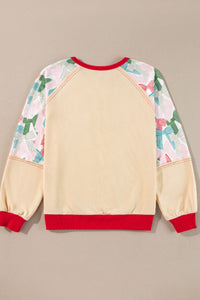 Thumbnail for Printed Round Neck Long Sleeve Sweatshirt