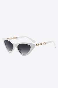 Thumbnail for Chain Detail Cat-Eye Sunglasses