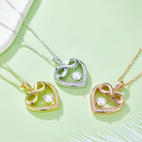 Thumbnail for Moissanite 925 Sterling Silver Heart Necklace