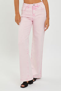 Thumbnail for RISEN Full Size High Rise Tummy Control Wide Leg Jeans